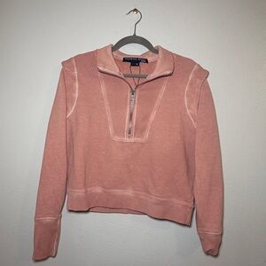 Veronica Beard Dusty Rose Pink Half-Zip Women's Top